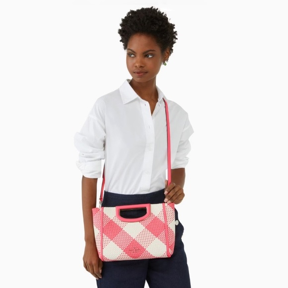 KATE SPADE ALEXIA CROSSBODY STRAW/LEATHER - Picture 7 of 12